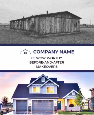 Stunning Before-and-After Home Makeover Transformation Poster Template