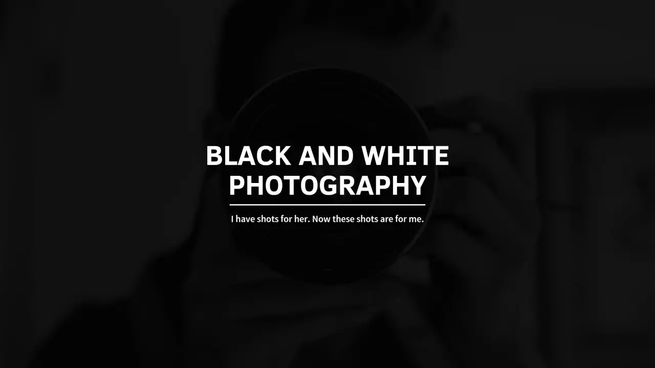 Stunning Black and White Photography Showcase YouTube Banner Template