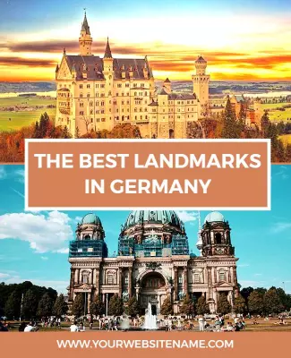 Stunning Scenic Germany Landmarks Travel Guide Poster Template