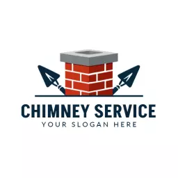 Sturdy Brick Chimney Design for Professional Services Logo Template