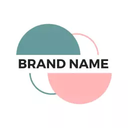 Stylish Abstract Design Featuring Soft Blue and Pink Logo Template