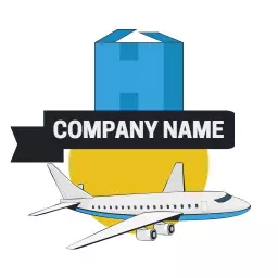 Stylish Airplane Design Representing Efficient Logistics Logo Template