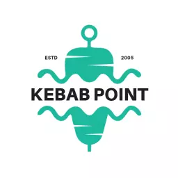 Stylish Aqua Green Kebab Point Logo Representing Tasteful Cuisine Logo Template