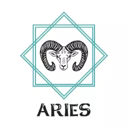 Stylish Aries Zodiac Design Featuring Bold Ram Illustration Logo Template