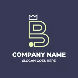 Stylish B Letter Design with Modern Crown Accents Logo Template