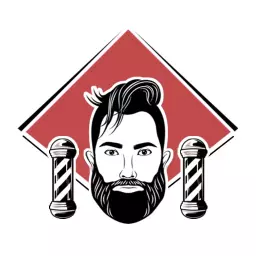 Stylish Barber Shop Logo Featuring a Trendy Bearded Man Logo Template