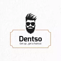 Stylish Barber Shop Logo Featuring Trendy Hair and Sunglasses Logo Template
