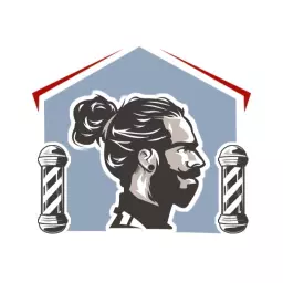 Stylish Barber Shop Logo Highlighting Modern Haircut Trends Logo Template
