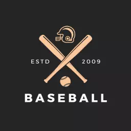 Stylish Baseball Logo Featuring Bats and a Ball Design Logo Template
