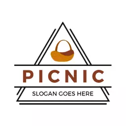 Stylish Basket Design Showcasing Outdoor Picnic Experience Logo Template