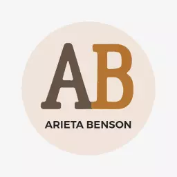 Stylish Beige Circle Monogram with Initials AB Logo Template