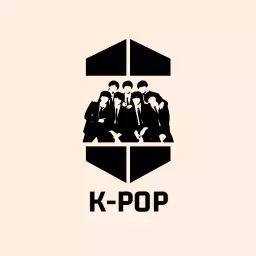Stylish Black and Beige K-pop Music Group Logo Template