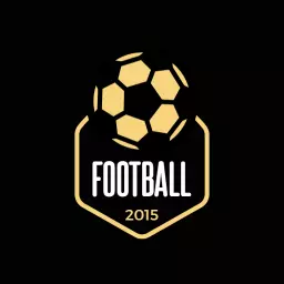 Stylish Black and Gold Football Badge Design Logo Template