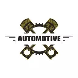 Stylish Black and Gold Garage Logo Featuring Automotive Elements Logo Template
