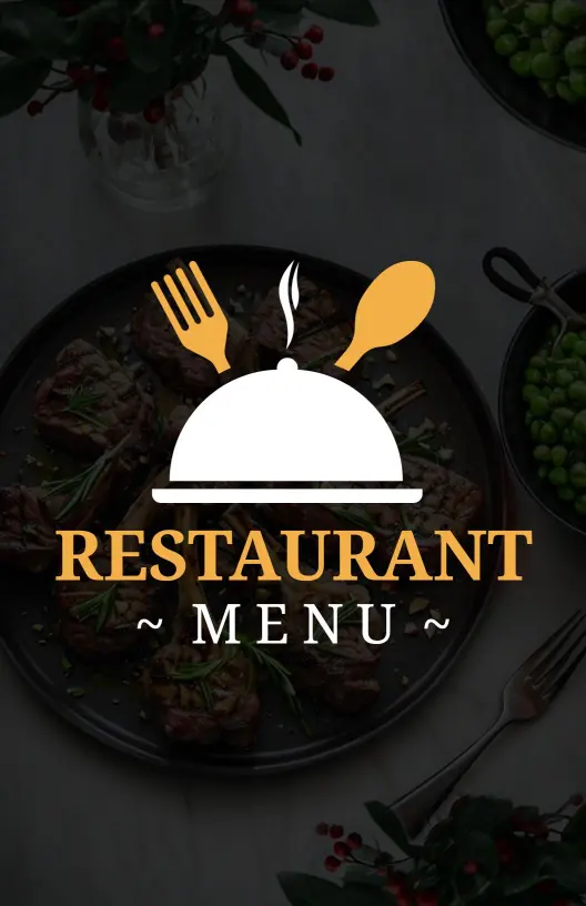 Stylish Black and Gold Restaurant Dining Menu Template