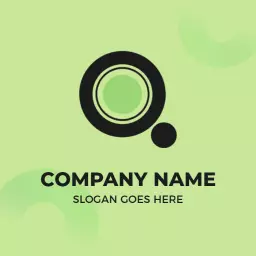 Stylish Black and Green Q Letter Design for Branding Logo Template