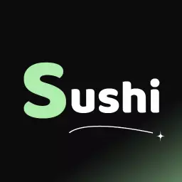 Stylish Black and Green Sushi Restaurant Logo Template