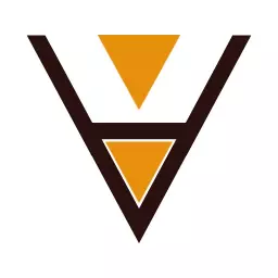 Stylish Black and Orange V Letter Design Logo Template