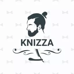 Stylish Black and White Barber Shop Emblem Featuring Scissors Logo Template