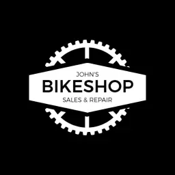 Stylish Black and White Bicycle Repair Shop Logo Template