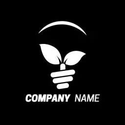 Stylish Black and White Design Featuring Eco-Friendly Themes Logo Template