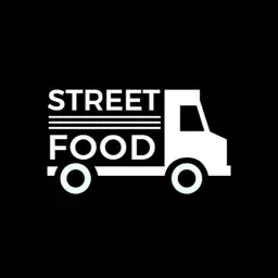Stylish Black and White Design for Street Food Logo Template