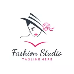 Stylish Black and White Elegance in Fashion Studio Logo Template
