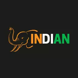 Stylish Black and White Elephant Symbolizing Indian Travelling Logo Template