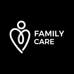 Stylish Black and White Family Care Logo Design Concept Logo Template