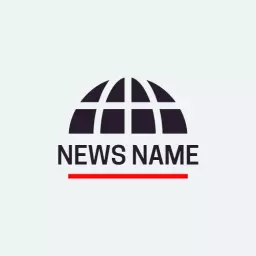 Stylish Black and White Globe Design for News Logo Template