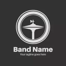 Stylish Black and White Logo Representing a Band Design Logo Template