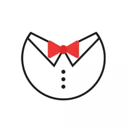 Stylish Black and White Tuxedo Design for Clothing Brand Logo Template