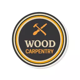 Stylish Black and Yellow Logo Showcasing Wood Carpentry Logo Template