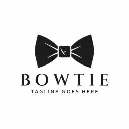 Stylish Black Bowtie Design Showcasing Elegant Fashion Logo Template