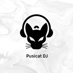 Stylish Black Cat Logo Representing Funky DJ Vibes Logo Template
