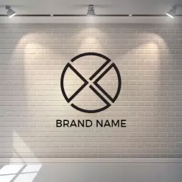 Stylish Black Geometric Pattern for Modern Mockup Logo Template