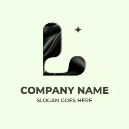 Stylish Black L Letter Design for Modern Branding Logo Template