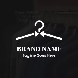 Stylish Black Minimalist Design for Clothing Brand Logo Template