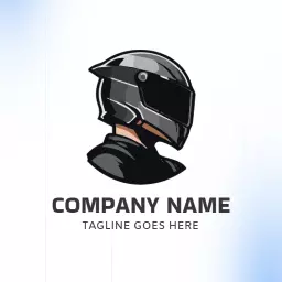 Stylish Black Motorcycle Rider Design for Adventure Logo Template
