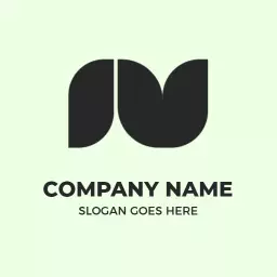 Stylish Black N Letter Design with Elegant Curves Logo Template