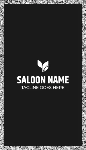 Stylish Black Salon Business Card Template