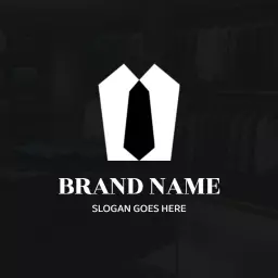 Stylish Black Tie Design for Modern Fashion Brand Logo Template