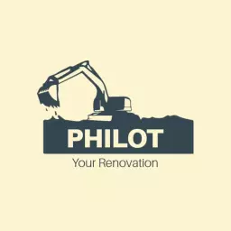 Stylish Black Typographic Design for Renovation Services Logo Template