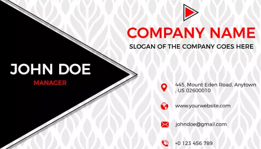 Stylish Black White Corporate Manager Business Card Template