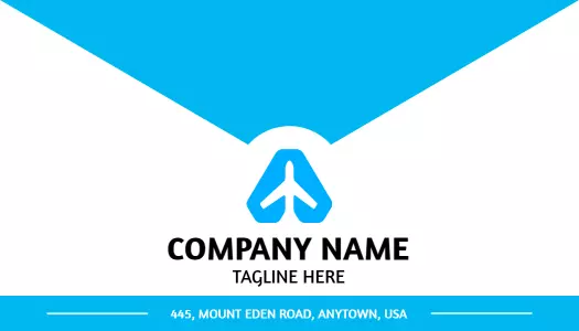 Stylish Blue Air Travel Agency Business Card Template