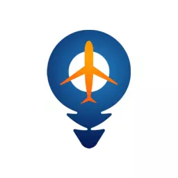 Stylish Blue Airplane Design for Travelling Adventures Logo Template