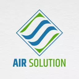 Stylish Blue and Green Air Circulation Design HVAC Logo Template