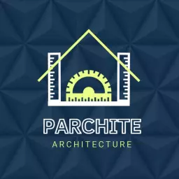 Stylish Blue and Green Architectural Design Elements Logo Template