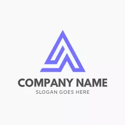 Stylish Blue and White Geometric Design for Company Logo Template