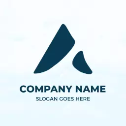 Stylish Blue and White Initial Letter Design Logo Template